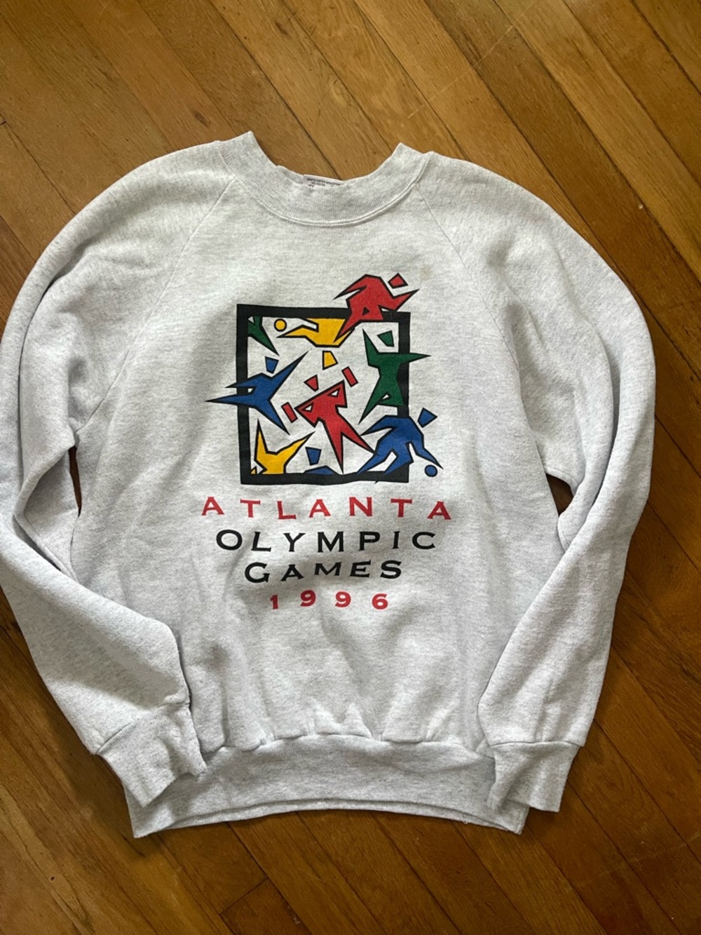 Atlanta Olympic Games 1996 Graphic Crewneck Sweatshirt - Light Gray